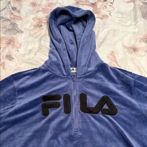 Fila Blue Hoodie with Black Logo